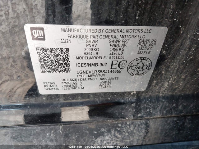1GNEVLRS5SJ144659 Chevrolet Traverse Rs