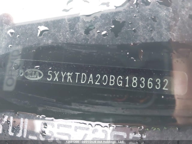2011 Kia Sorento Lx მანქანა იყიდება აუქციონზე, vin: 5XYKTDA20BG183632, აუქციონის ნომერი: 12581208