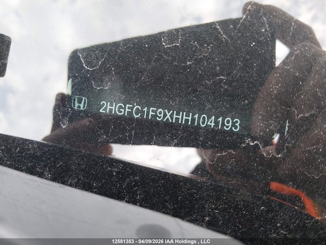 2HGFC1F9XHH104193 Honda Civic Touring