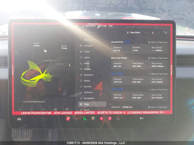 Продаж на аукціоні авто 2024 Tesla Model 3 Rwd, vin: LRW3E7FA2RC093796, номер лоту: 12581713