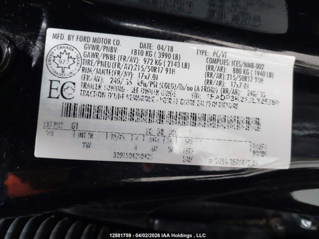 1FADP3K21JL325260 Ford FOCUS SE