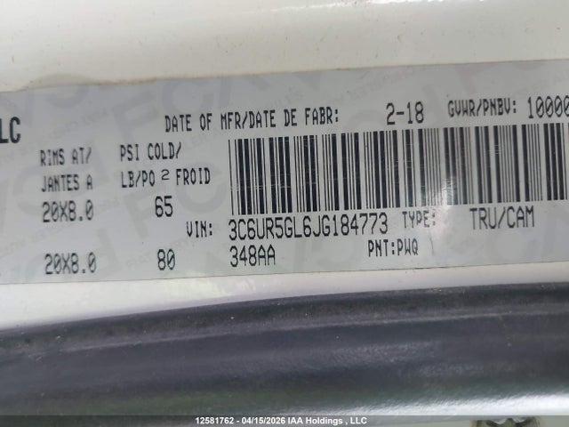 3C6UR5GL6JG184773 RAM 2500 Longhorn