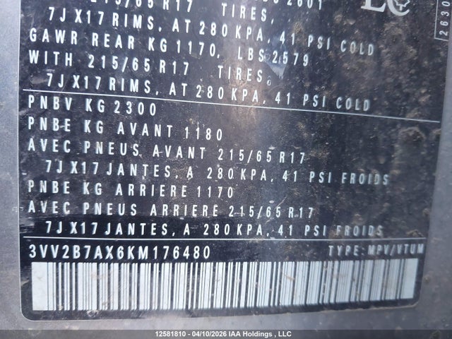 3VV2B7AX6KM176480 Volkswagen Tiguan Comfortline