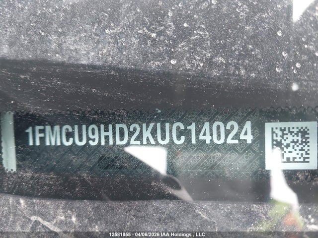 Aukcja sprzedaży 2019 Ford Escape Sel, vin: 1FMCU9HD2KUC14024, numer aukcji: 12581855