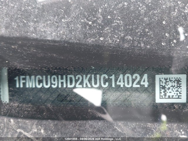 Aukcja sprzedaży 2019 Ford Escape Sel, vin: 1FMCU9HD2KUC14024, numer aukcji: 12581855