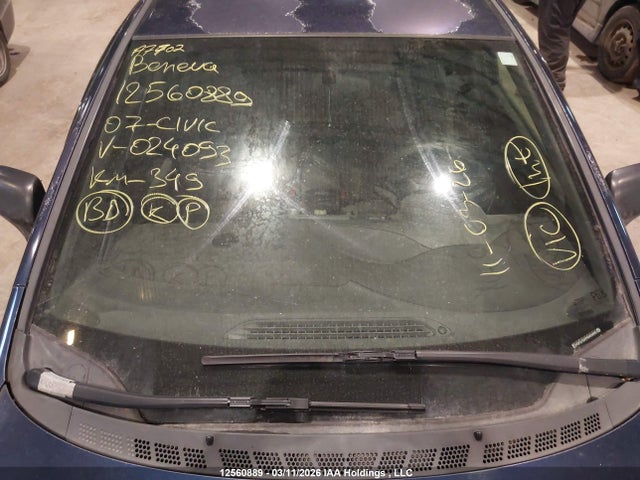 12560889 :رقم المزاد ، 2HGFA15397H024093 vin ، 2007 Honda Civic Dx-g مزاد بيع
