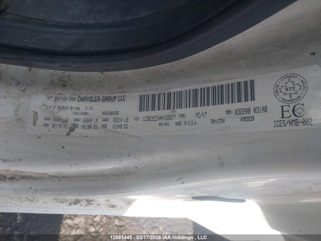 2010 Chrysler Sebring Touring მანქანა იყიდება აუქციონზე, vin: 1C3BC5ED4AN163977, აუქციონის ნომერი: 12565445