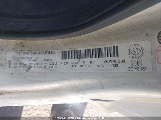 2010 Chrysler Sebring Touring მანქანა იყიდება აუქციონზე, vin: 1C3BC5ED4AN163977, აუქციონის ნომერი: 12565445