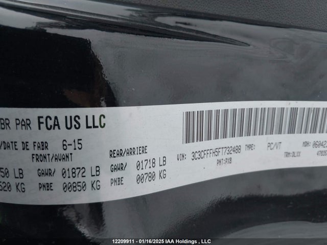 Fiat 500 ABARTH 2015 3C3CFFFH5FT732488 Image 16