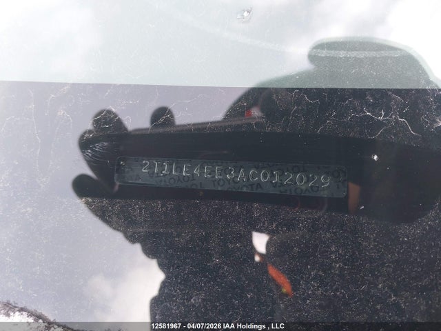 12581967 :رقم المزاد ، 2T1LE4EE3AC012029 vin ، 2010 Toyota Corolla Matrix S مزاد بيع