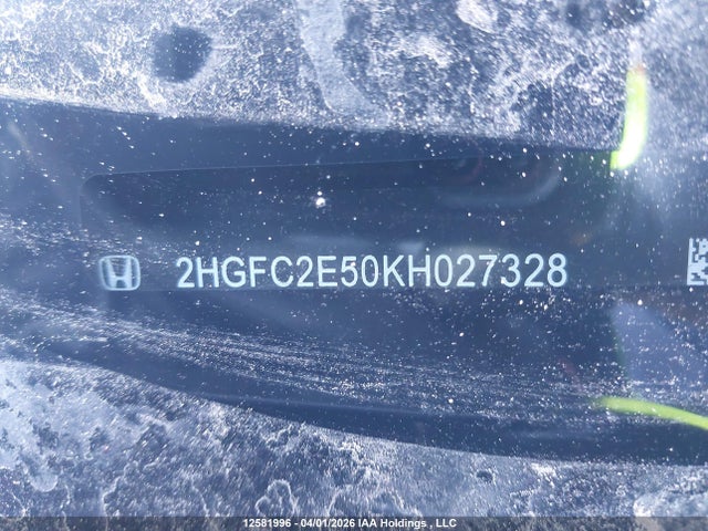 Продаж на аукціоні авто 2019 Honda Civic Lx, vin: 2HGFC2E50KH027328, номер лоту: 12581996