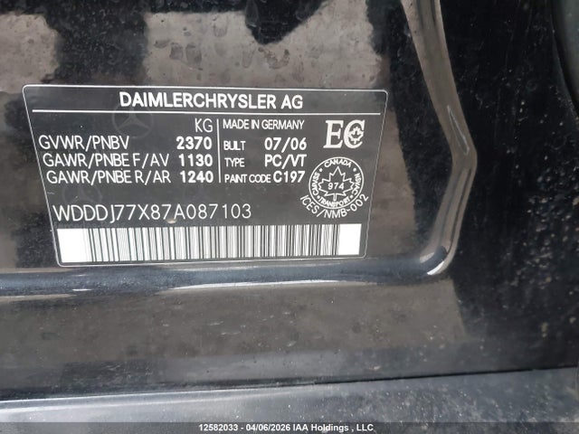 Aukcja sprzedaży 2007 Mercedes-benz Cls 63 Amg, vin: WDDDJ77X87A087103, numer aukcji: 12582033