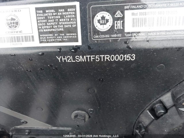 YH2LSMTF5TR000153 Lynx Snowmobile