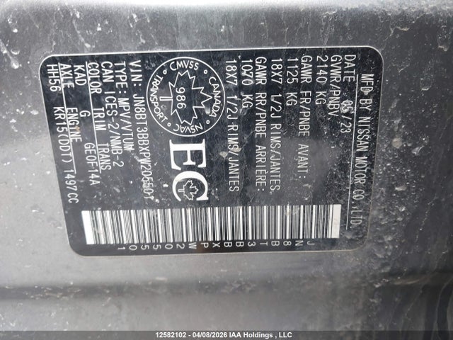 Продажа на аукционе авто 2023 Nissan Rogue Sv, vin: JN8BT3BBXPW205501, номер лота: 12582102
