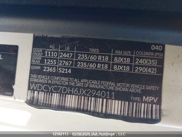 Aukcja sprzedaży 2018 Mercedes-benz G-class, vin: WDCYC7DH6JX294011, numer aukcji: 12582113