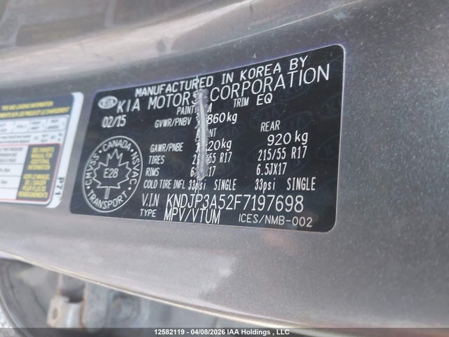 Aukcja sprzedaży 2015 Kia Soul, vin: KNDJP3A52F7197698, numer aukcji: 12582119