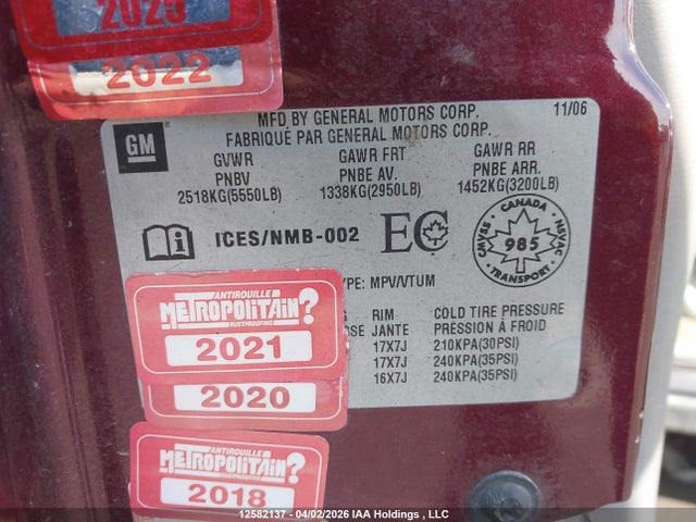 Продаж на аукціоні авто 2007 Chevrolet Trailblazer Ls/lt, vin: 1GNDS13S272187245, номер лоту: 12582137