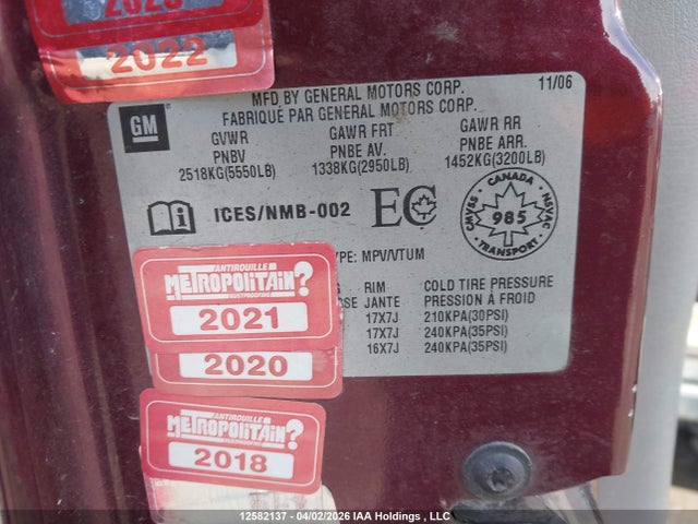 Продаж на аукціоні авто 2007 Chevrolet Trailblazer Ls/lt, vin: 1GNDS13S272187245, номер лоту: 12582137