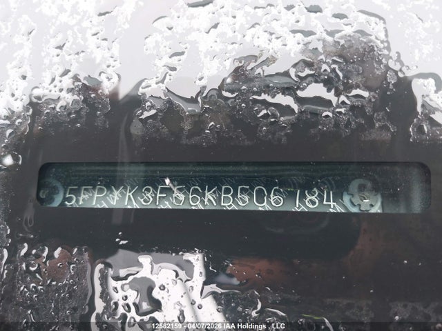 Aukcja sprzedaży 2019 Honda Ridgeline Rtl, vin: 5FPYK3F56KB506784, numer aukcji: 12582159