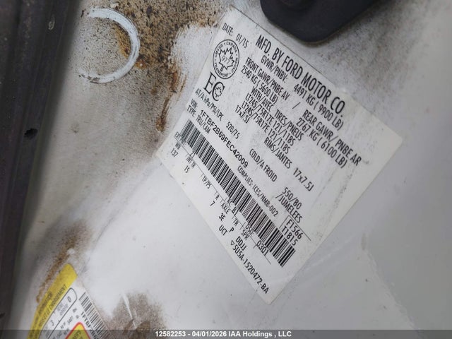 Aukcja sprzedaży 2015 Ford F250, vin: 1FTBF2B69FEC42009, numer aukcji: 12582253