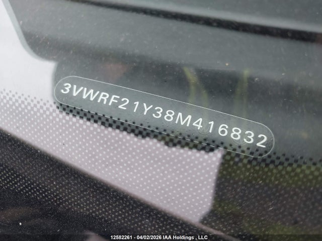 Aukcja sprzedaży 2008 Volkswagen New Beetle 2.5l, vin: 3VWRF21Y38M416832, numer aukcji: 12582261