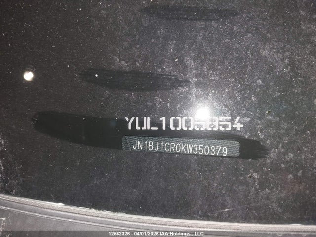 12582326 :رقم المزاد ، JN1BJ1CR0KW350379 vin ، 2019 Nissan Qashqai S/sl/sv مزاد بيع