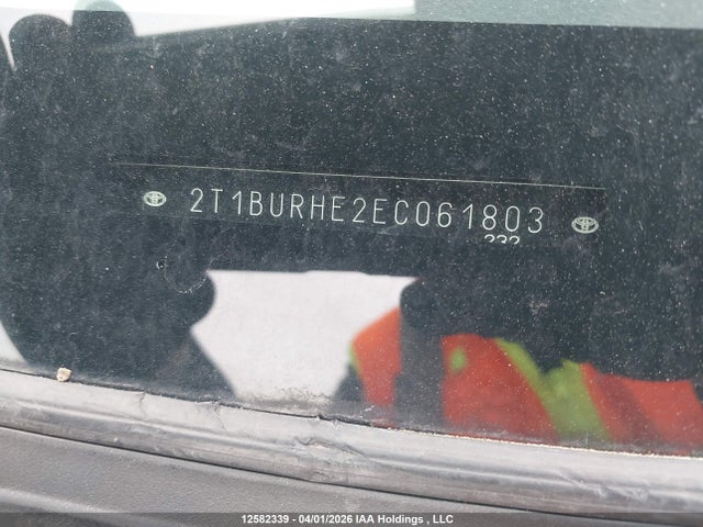 12582339 :رقم المزاد ، 2T1BURHE2EC061803 vin ، 2014 Toyota Corolla L/le/le Pls/prm/s/s Pls مزاد بيع