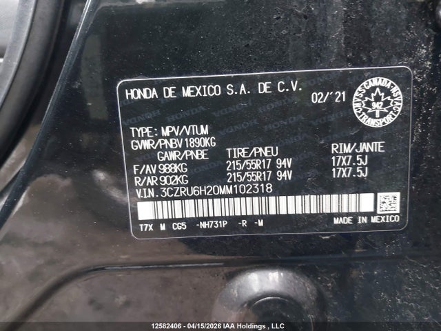 3CZRU6H20MM102318 Honda HR-V