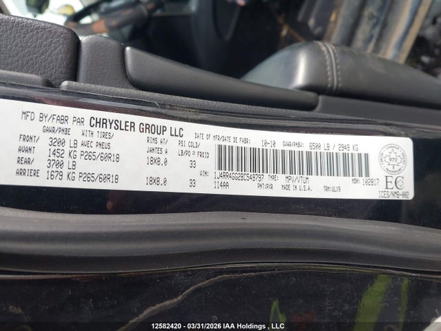 Aukcja sprzedaży 2011 Jeep Grand Cherokee Laredo, vin: 1J4RR4GG2BC549797, numer aukcji: 12582420