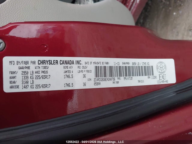 Продаж на аукціоні авто 2014 Dodge Grand Caravan Se, vin: 2C4RDGBG8ER200796, номер лоту: 12582422
