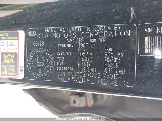 Продаж на аукціоні авто 2018 Kia Niro Ex/ex Premium, vin: KNDCC3LC7J5177015, номер лоту: 12582522