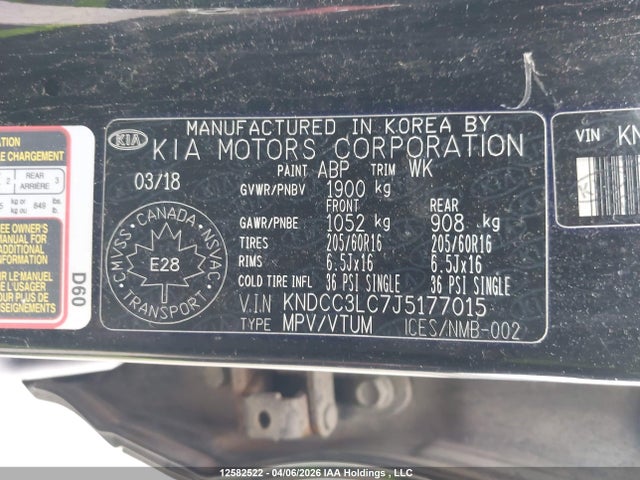 Продаж на аукціоні авто 2018 Kia Niro Ex/ex Premium, vin: KNDCC3LC7J5177015, номер лоту: 12582522