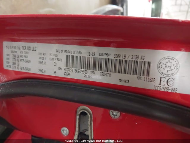 3C6RR7KT0KG725939 RAM 1500 Classic St