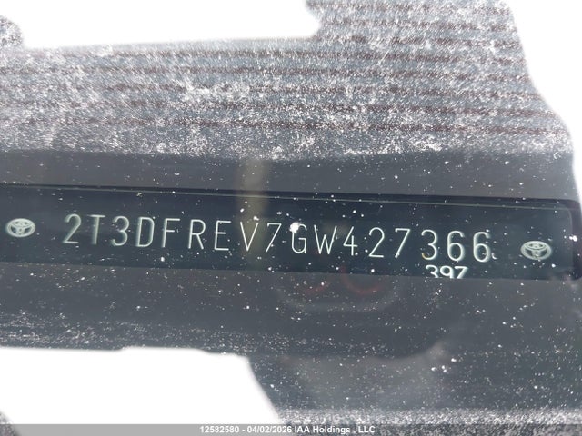 12582580 :رقم المزاد ، 2T3DFREV7GW427366 vin ، 2016 Toyota Rav4 Limited مزاد بيع