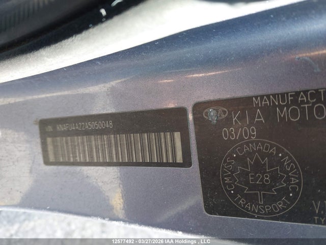 12577492 :رقم المزاد ، KNAFU4A22A5050048 vin ، 2010 Kia Forte 2.0l Ex مزاد بيع