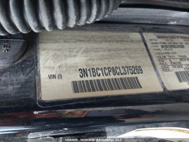 12582606 :رقم المزاد ، 3N1BC1CP8CL375269 vin ، 2012 Nissan Versa S/sl مزاد بيع