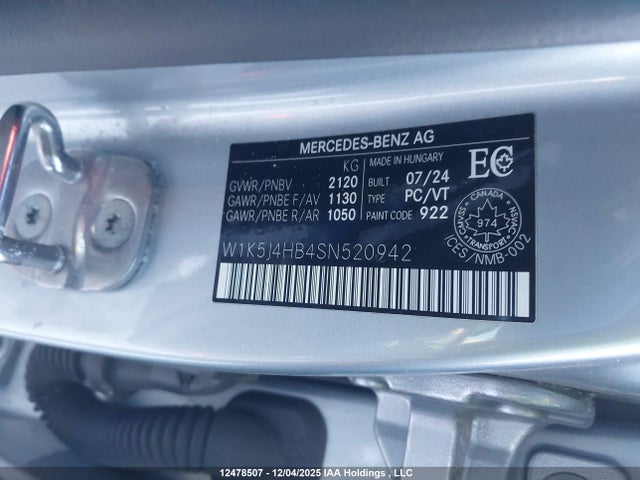 W1K5J4HB4SN520942 Mercedes-Benz Cla 250 Coupe 4matic