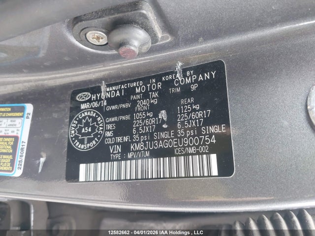 KM8JU3AG0EU900754 Hyundai TUCSON GLS