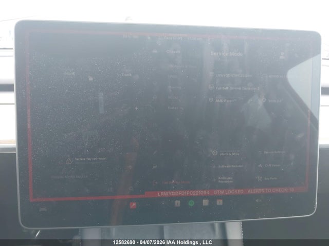 12582690 :رقم المزاد ، LRWYGDFD1PC221094 vin ، 2023 Tesla Model Y Rwd مزاد بيع
