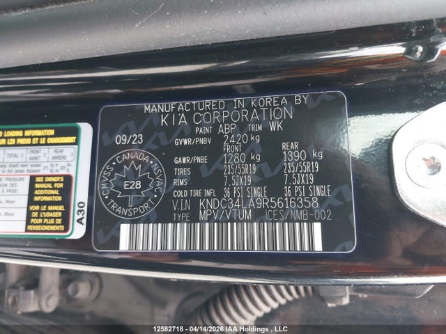 KNDC34LA9R5616358 KIA Ev6 Wind
