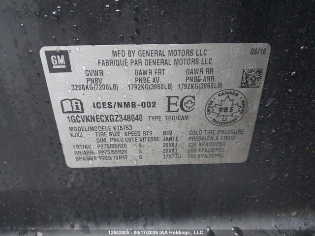 1GCVKNECXGZ348040 Chevrolet Silverado 1500 Wt