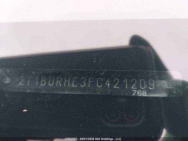 2015 Toyota Corolla Le მანქანა იყიდება აუქციონზე, vin: 2T1BURHE3FC421209, აუქციონის ნომერი: 12582853