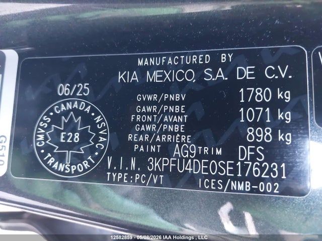Продаж на аукціоні авто 2025 Kia K4 Ex/ex+, vin: 3KPFU4DE0SE176231, номер лоту: 12582859