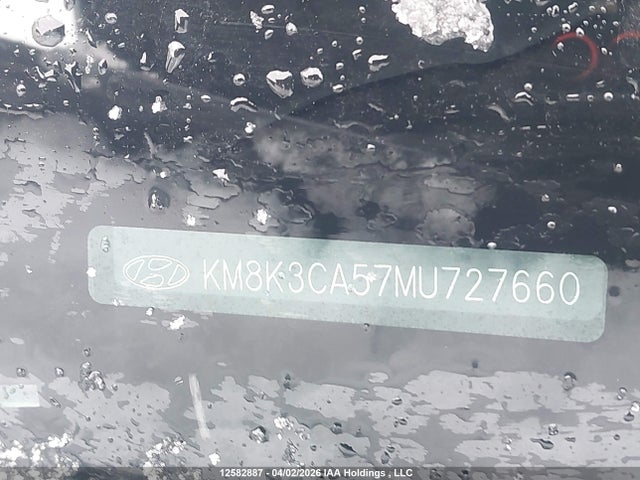 KM8K3CA57MU727660 Hyundai Kona Limited
