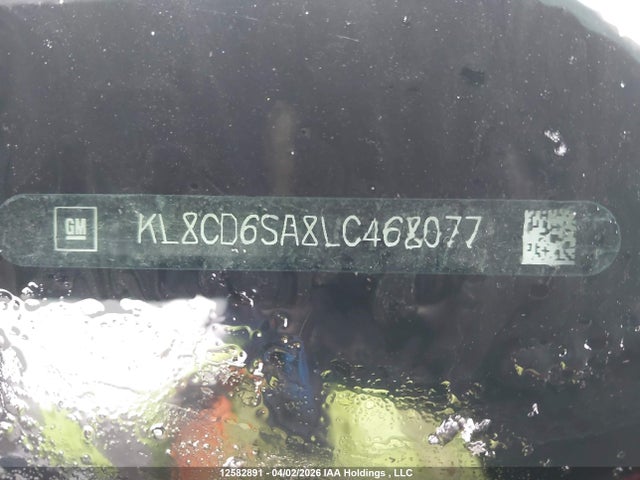 2020 Chevrolet Spark 1lt Cvt მანქანა იყიდება აუქციონზე, vin: KL8CD6SA8LC468077, აუქციონის ნომერი: 12582891