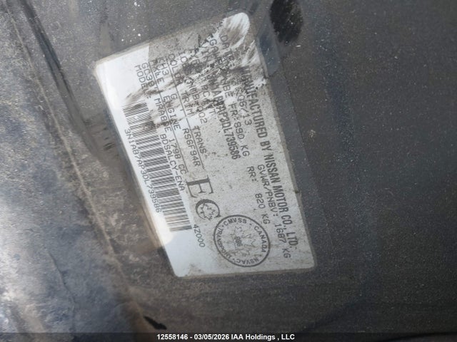Aukcja sprzedaży 2013 Nissan Sentra 1.8 S/1.8 Sv, vin: 3N1AB7AP3DL739586, numer aukcji: 12558146