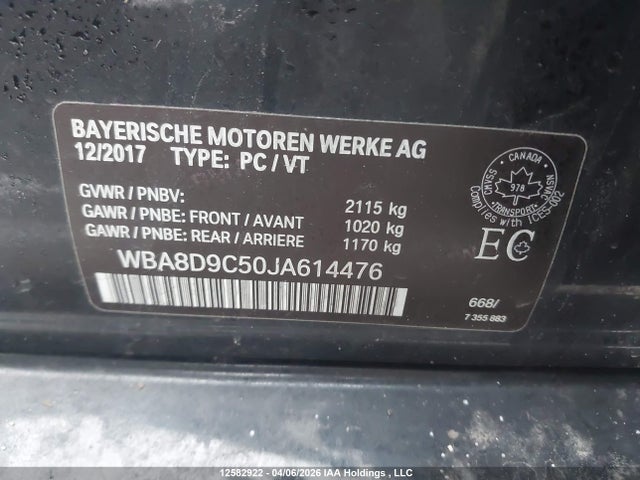 12582922 :رقم المزاد ، WBA8D9C50JA614476 vin ، 2018 Bmw 330i Xdrive مزاد بيع