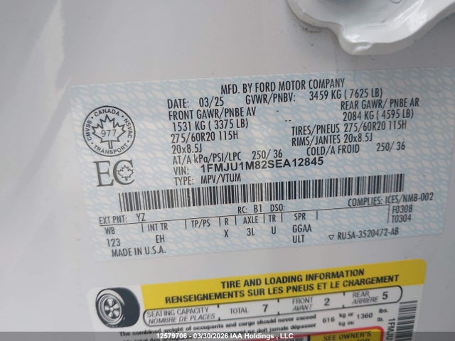 1FMJU1M82SEA12845 Ford Expedition Platinum