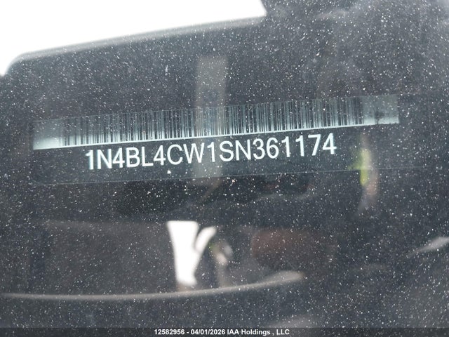 12582956 :رقم المزاد ، 1N4BL4CW1SN361174 vin ، 2025 Nissan Altima Sr مزاد بيع
