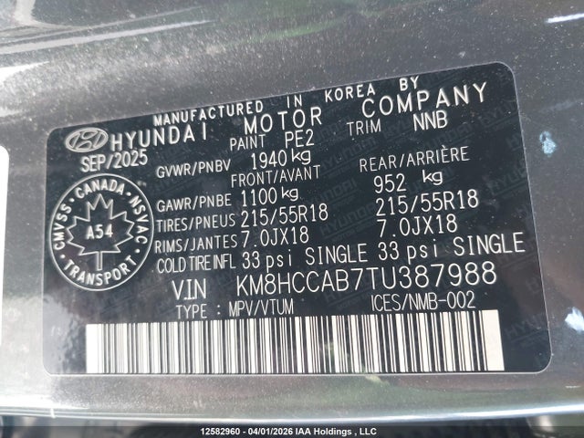 KM8HCCAB7TU387988 Hyundai Kona Preferred-trend
